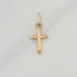 Dije Cruz Puntas Planas 0.4gr / 3/4 in / Oro Amarillo 18K !