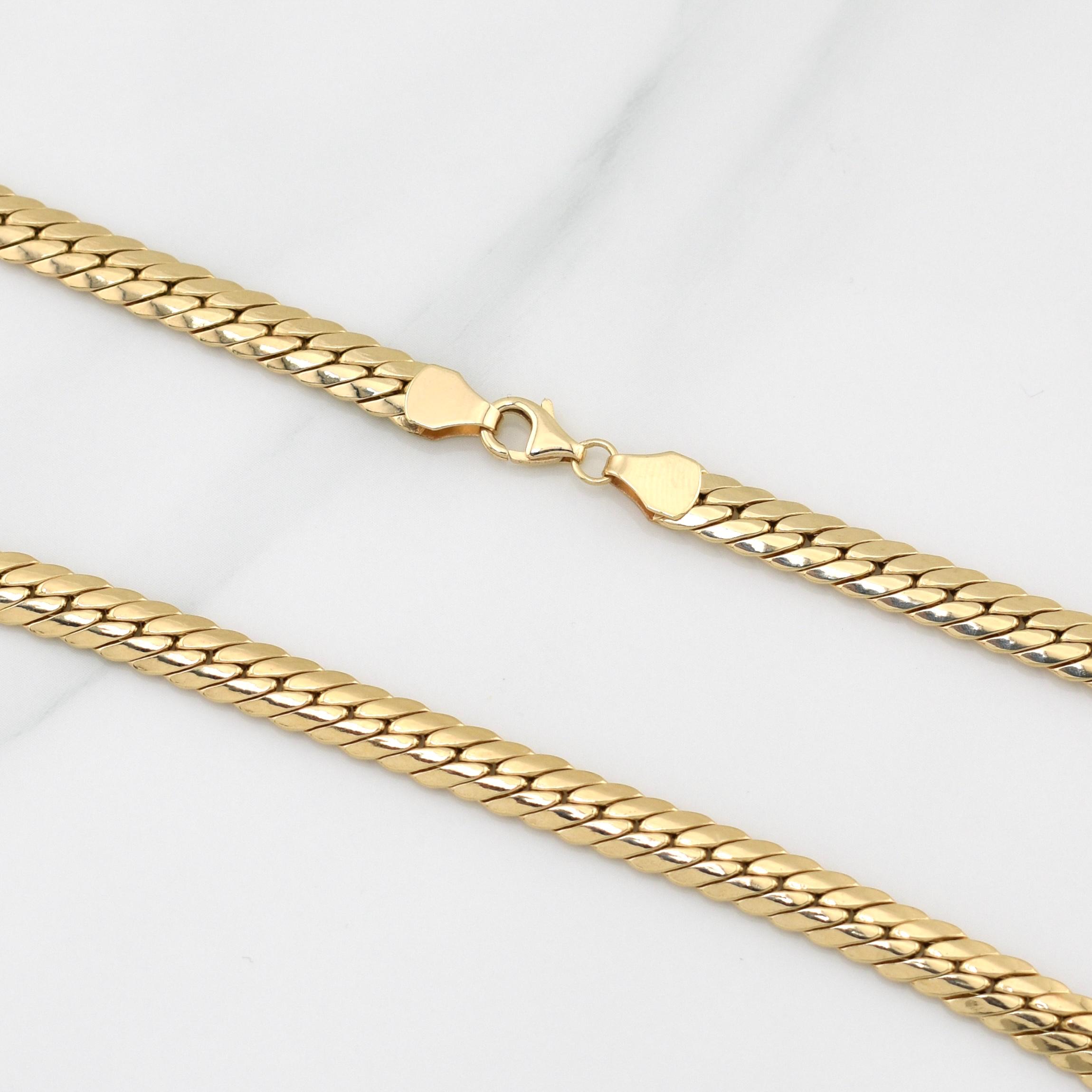 Cadena Serpiente 9.25 g / 23 1/2 in / 5.7 mm Oro Amarillo 18K