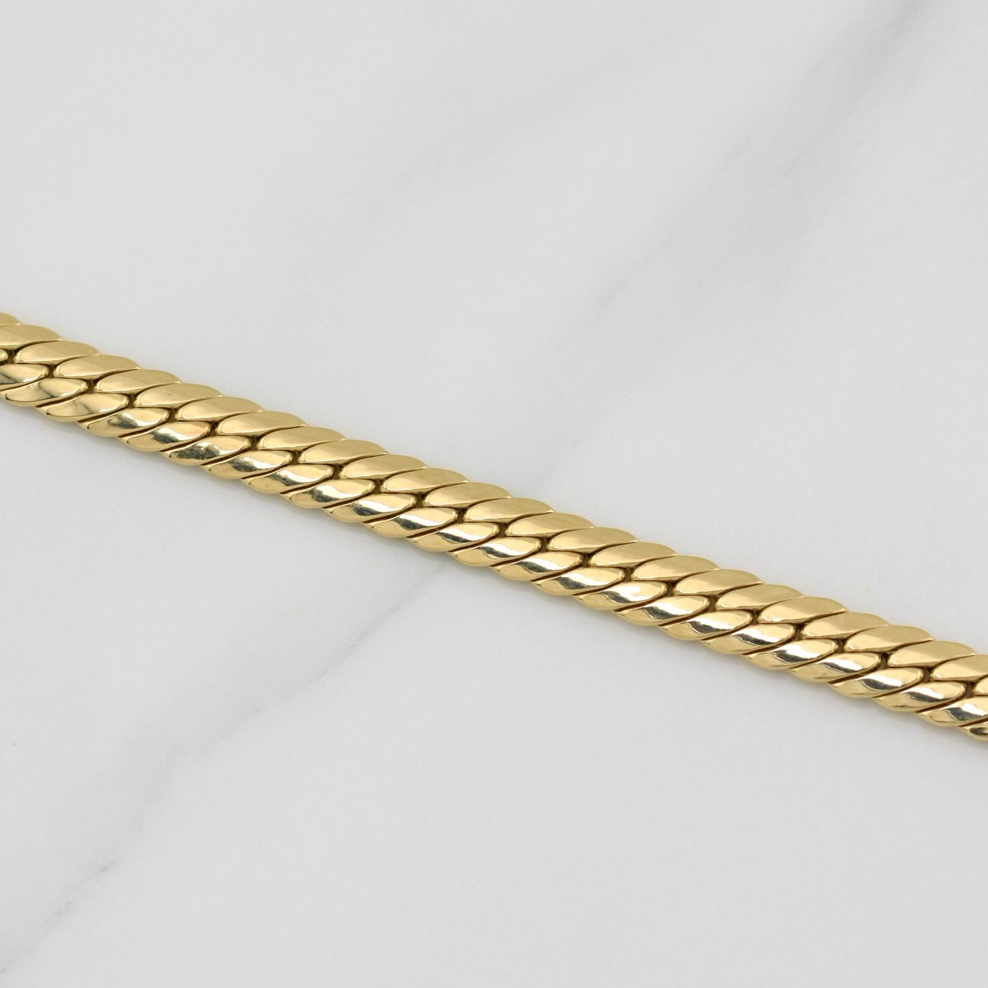 Flat Snake Bracelet 3.9 g / 8 1/2 in / 5.65 mm Yellow Gold 18K