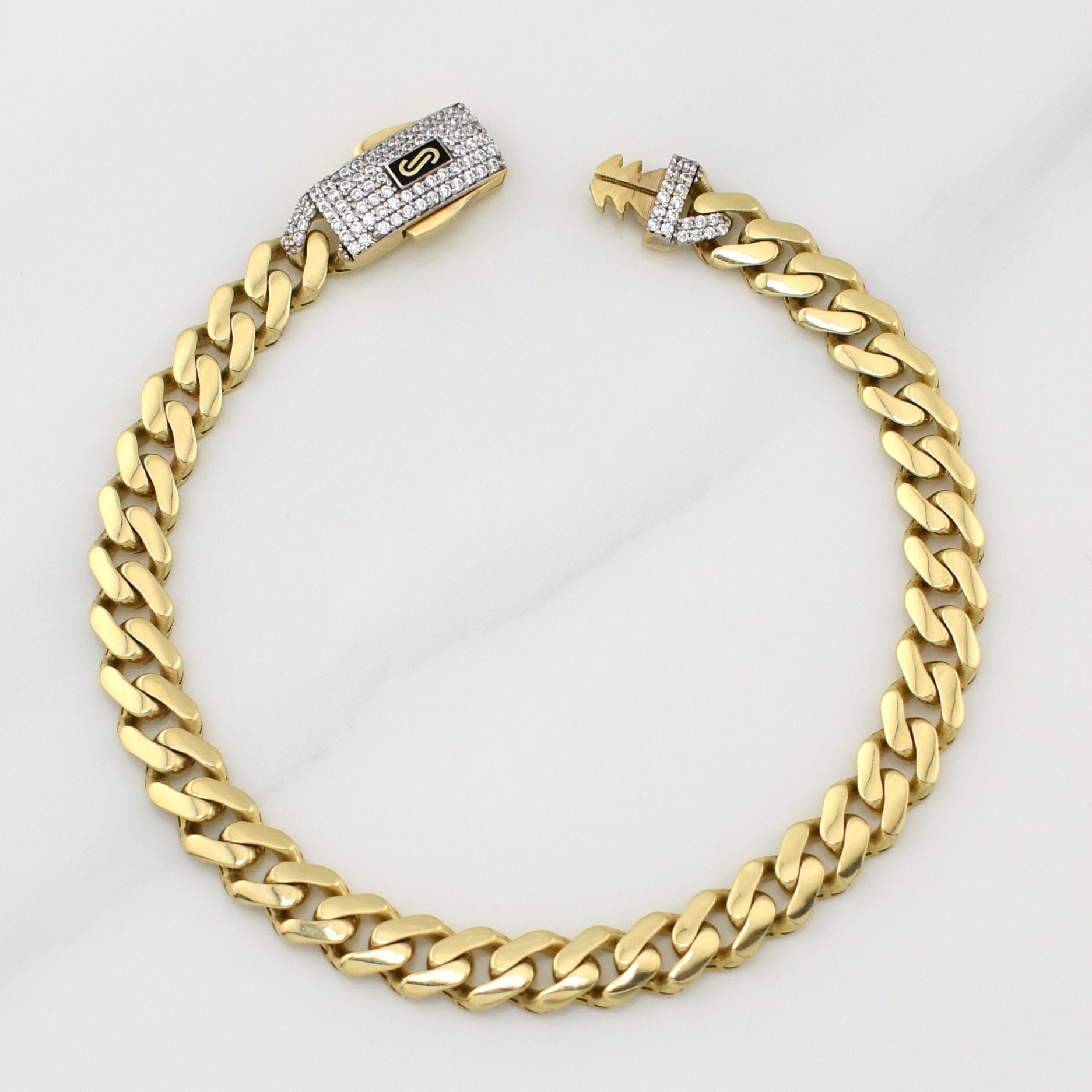 Pulso Cubano Monaco 8.65 g / 7 1/4 in / 6.5 mm Oro Amarillo 18K