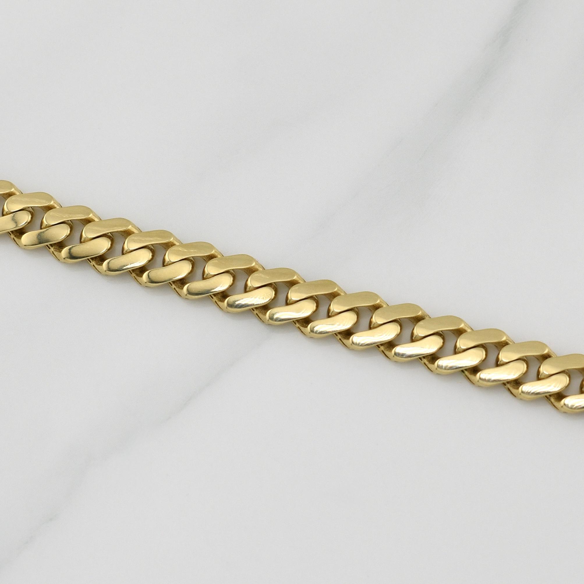 Cuban Links Bracelet Monaco 12.25 g / 7 3/4 in / 8 mm 18K Yellow Gold