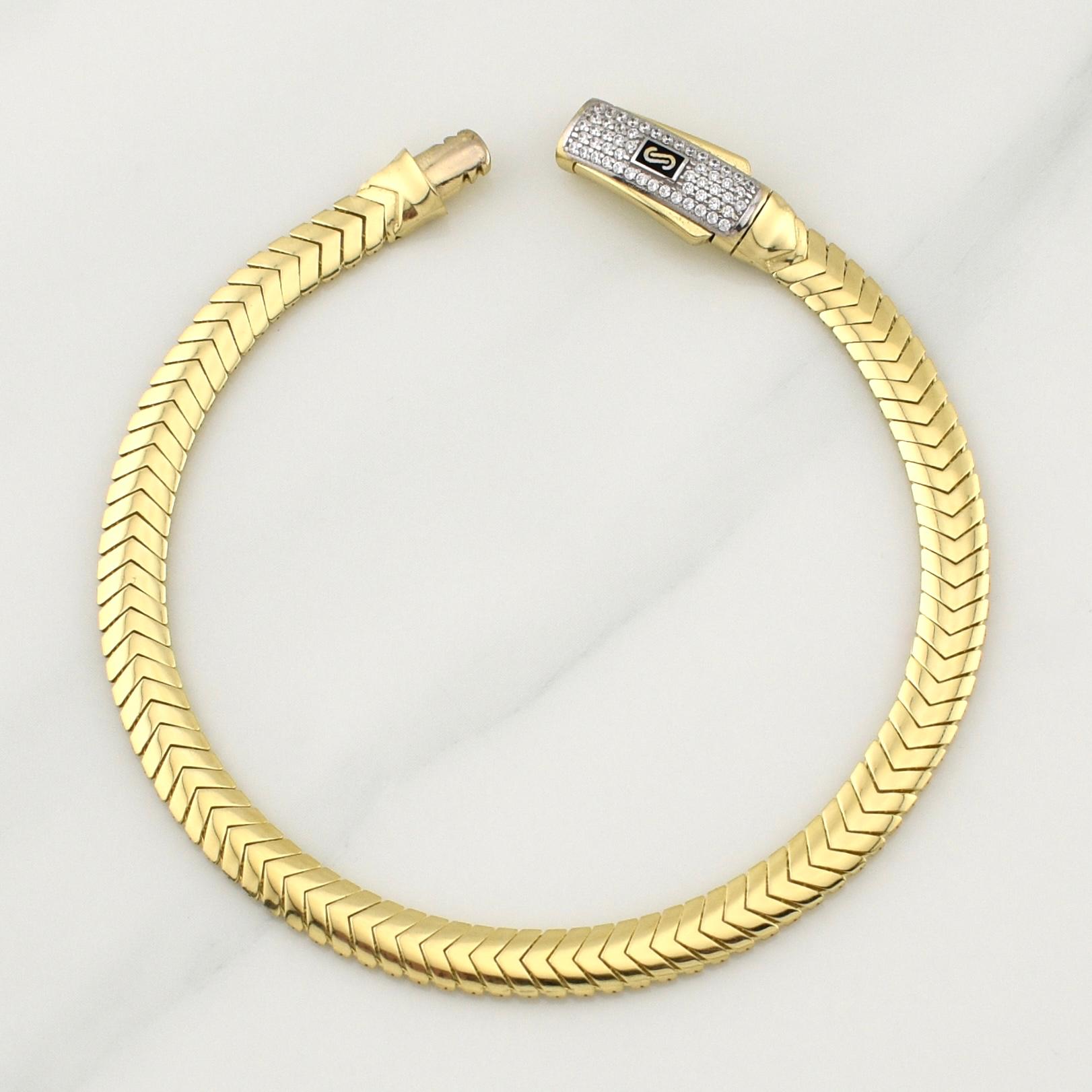 Flat Snake Bracelet Monaco 6.25g / 7 1/2 in / 5mm Yellow Gold 18K