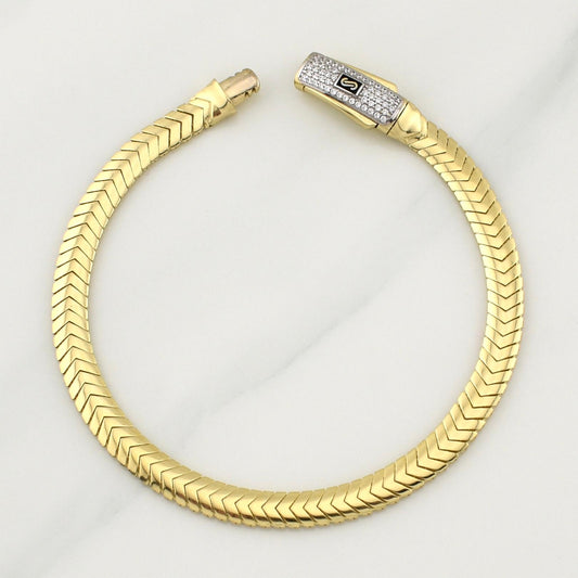 Pulso Serpiente Monaco 6.25g / 7 1/2 in / 5mm Oro Amarillo 18K