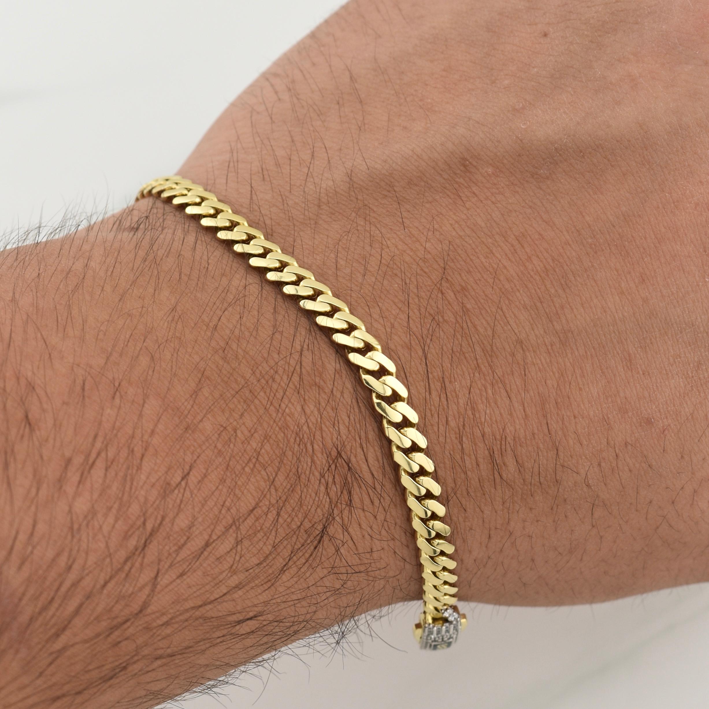 Pulso Cubano Monaco 7 g / 8 in / 5 mm Oro Amarillo 18K