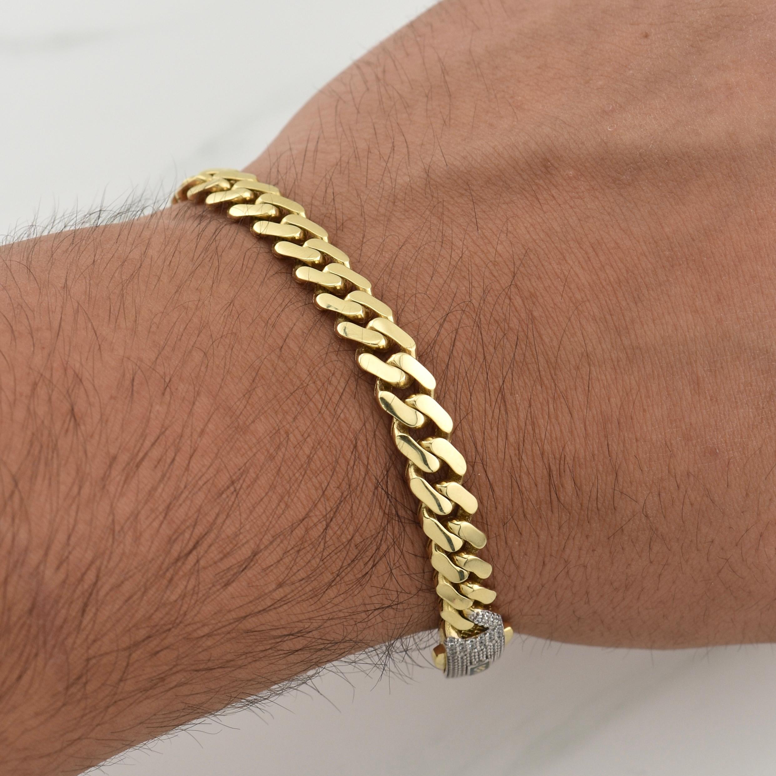 Cuban Links Bracelet Monaco 12.25 g / 7 3/4 in / 8 mm 18K Yellow Gold
