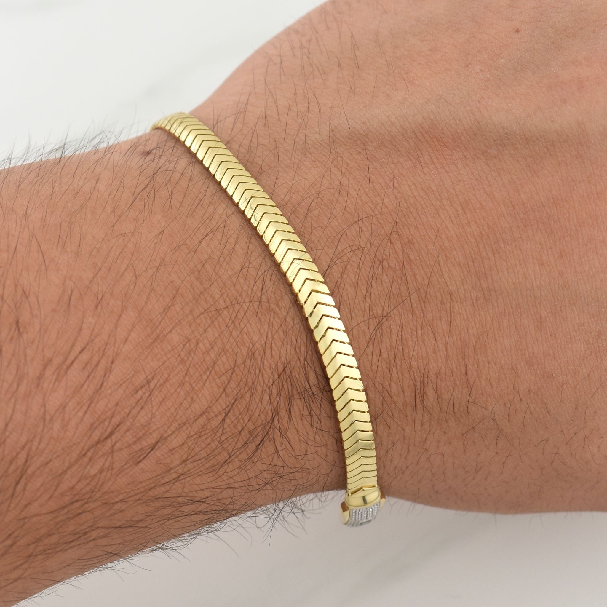 Flat Snake Bracelet Monaco 6.25g / 7 1/2 in / 5mm Yellow Gold 18K