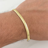 Flat Snake Bracelet Monaco 6.25g / 7 1/2 in / 5mm Yellow Gold 18K