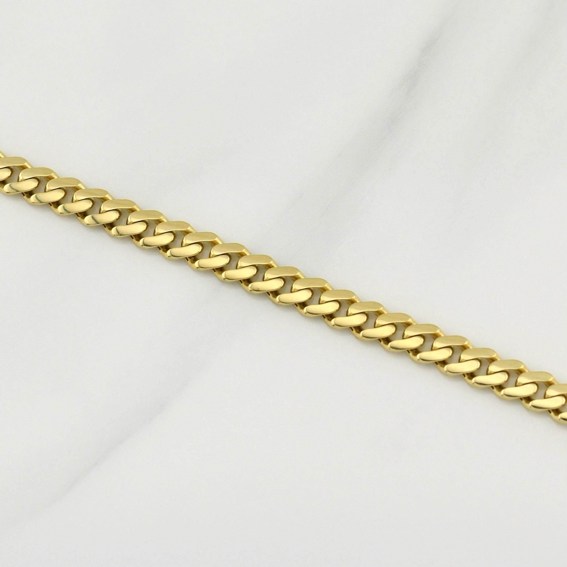 Cadena Cubana Monaco 15.75 g / 19 3/4 in / 5 mm Oro Amarillo 18K