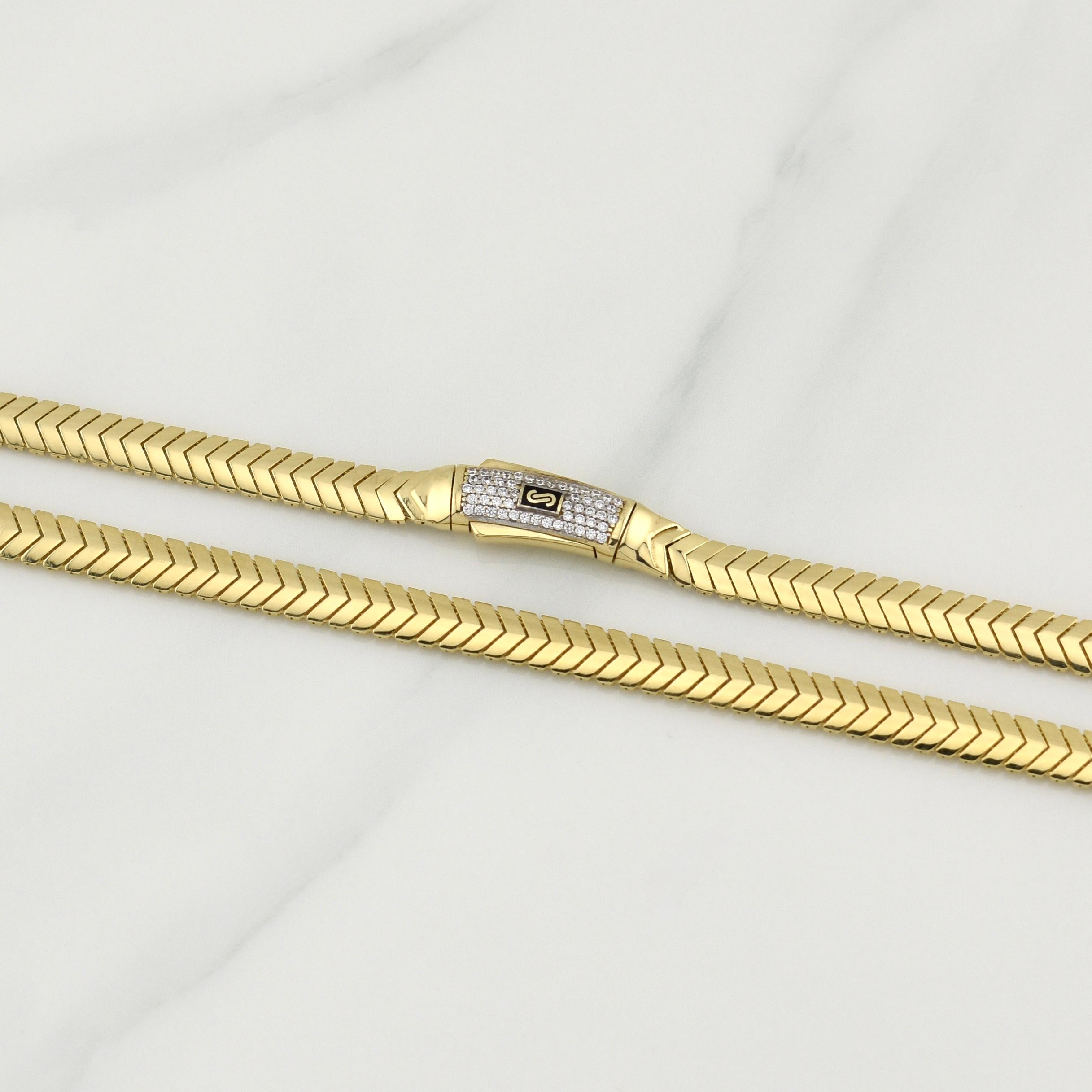 Cadena Serpiente Monaco 11.8 g / 17 3/4 in / 5 mm Oro Amarillo 18K