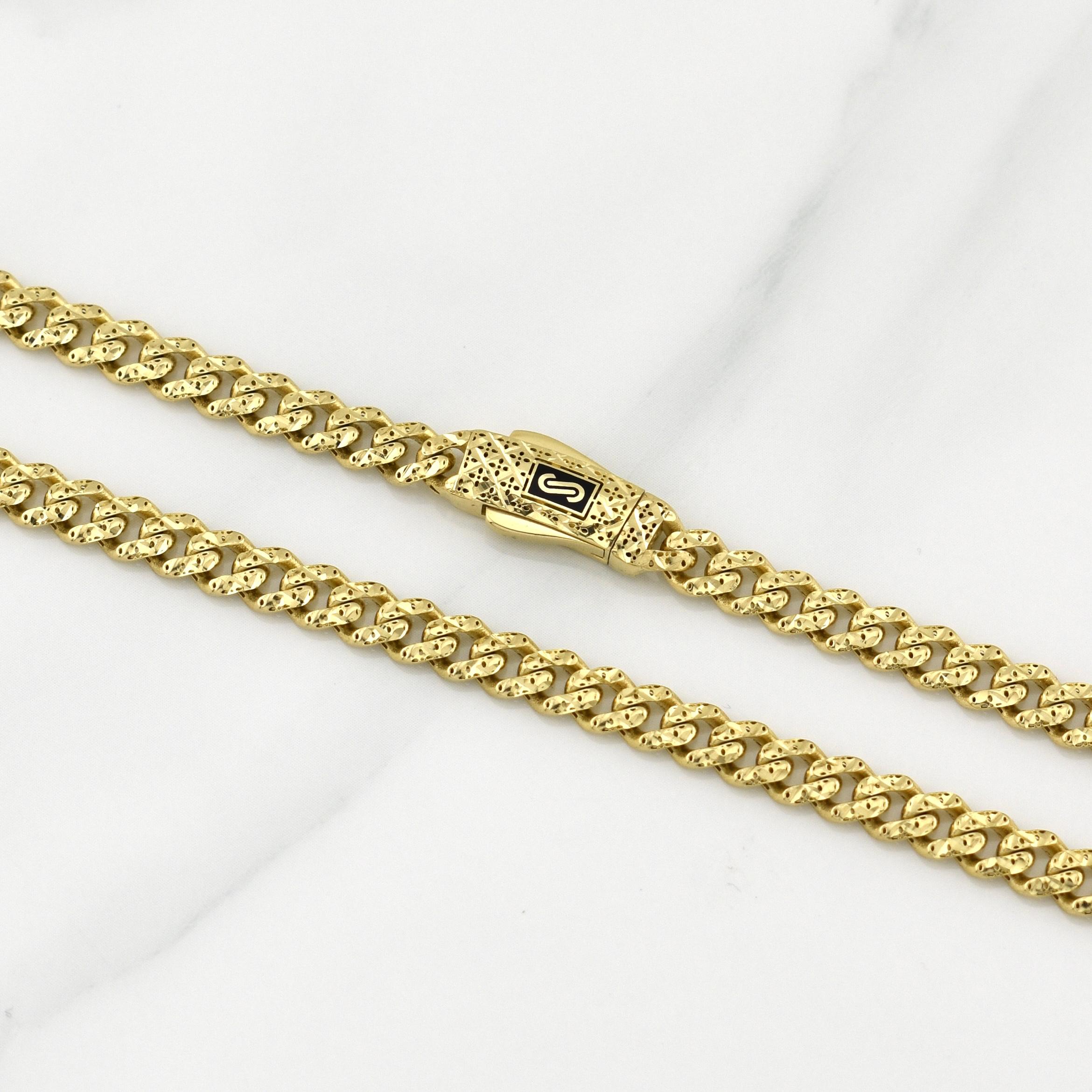 Cadena Cubana Monaco 15.1 g / 19 3/4 in / 5 mm Oro Amarillo 18K