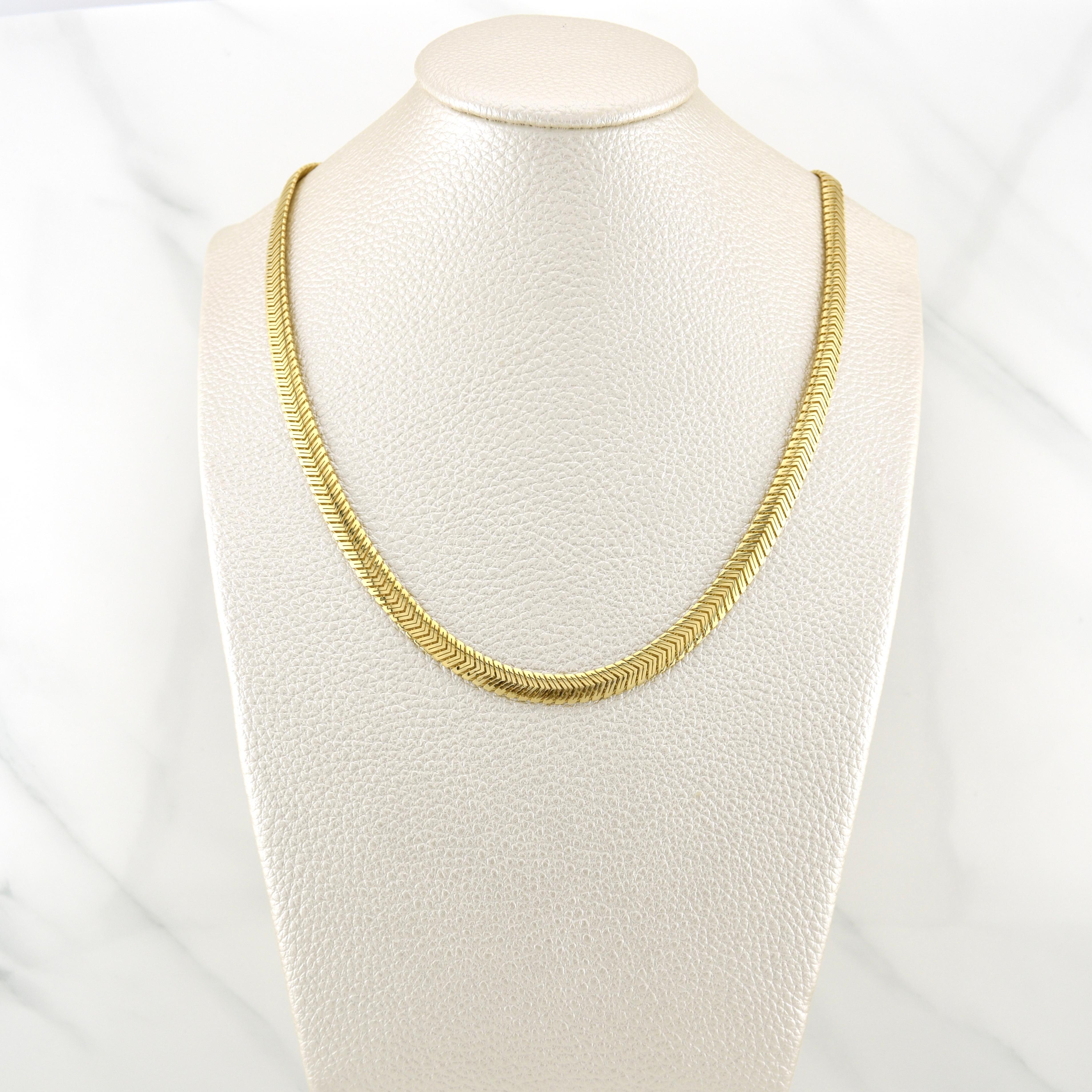 Cadena Serpiente Monaco 10.4 g / 15 3/4 in / 5 mm Oro Amarillo 18K