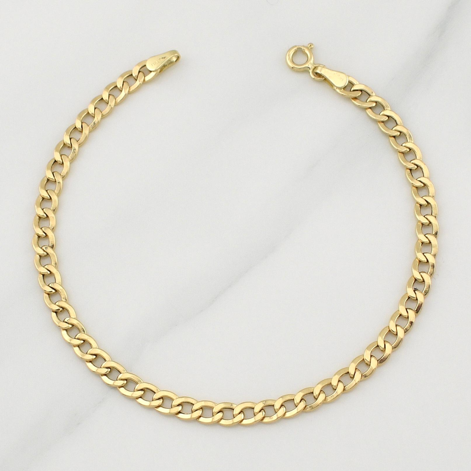 Cuban Links Bracelet 3.15 g / 7 1/2 in / 4 mm 18K Yellow Gold