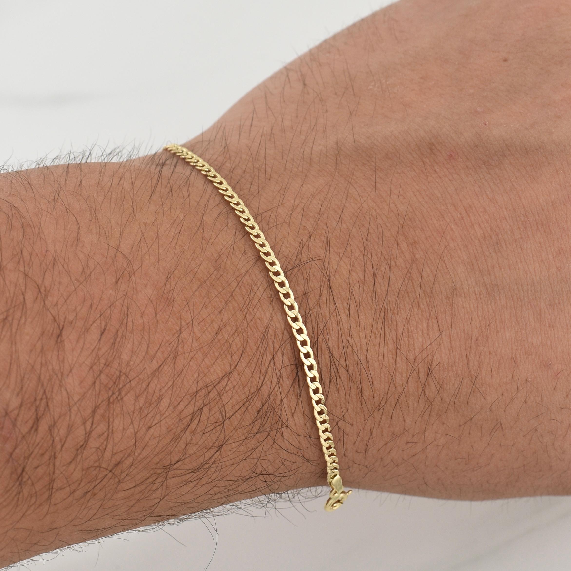 Cuban Links Bracelet 1.1 g / 7 3/4 in / 2.35 mm 18K Yellow Gold