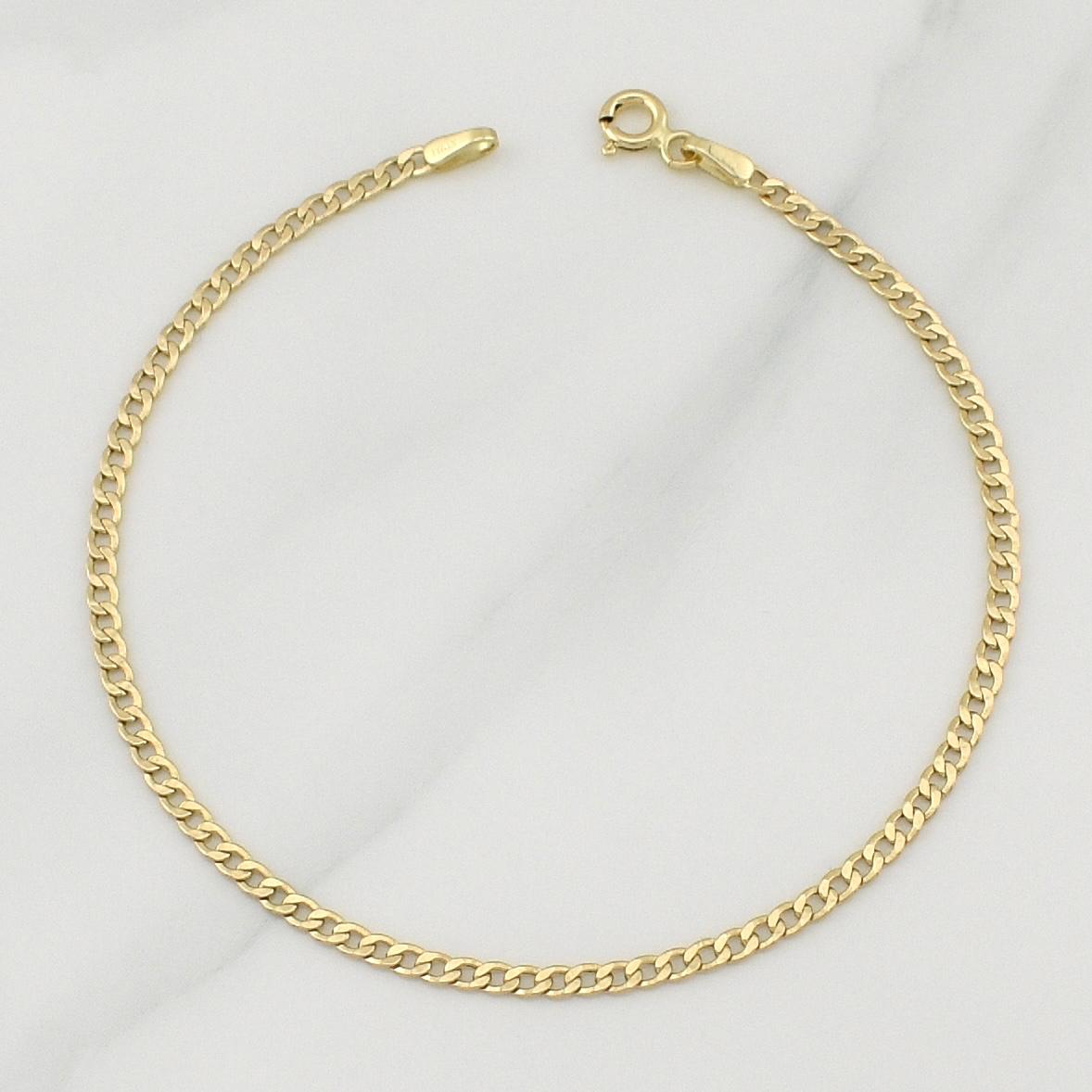 Cuban Links Bracelet 1.1 g / 7 3/4 in / 2.35 mm 18K Yellow Gold