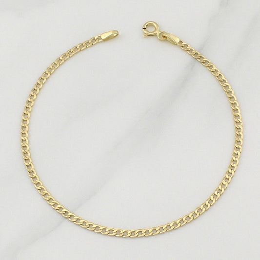 Cuban Links Bracelet 1.1 g / 7 3/4 in / 2.35 mm 18K Yellow Gold