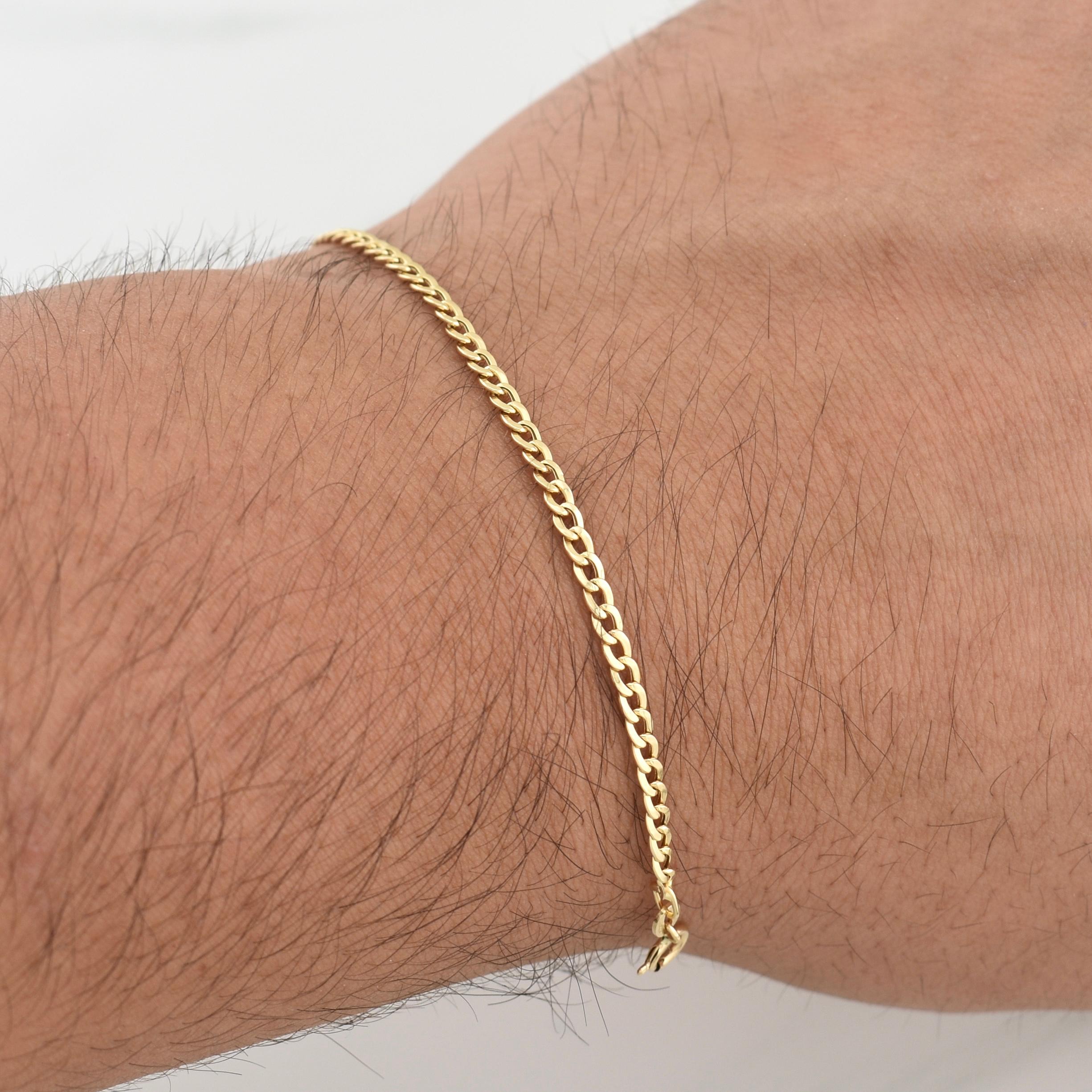 Cuban Links Bracelet 1.1 g / 7 3/4 in / 2.4 mm 18K Yellow Gold