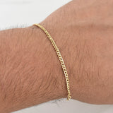 Cuban Links Bracelet 1 g / 7 1/2 in / 2.4 mm 18K Yellow Gold