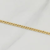Cuban Links Bracelet 1 g / 7 1/2 in / 2.4 mm 18K Yellow Gold