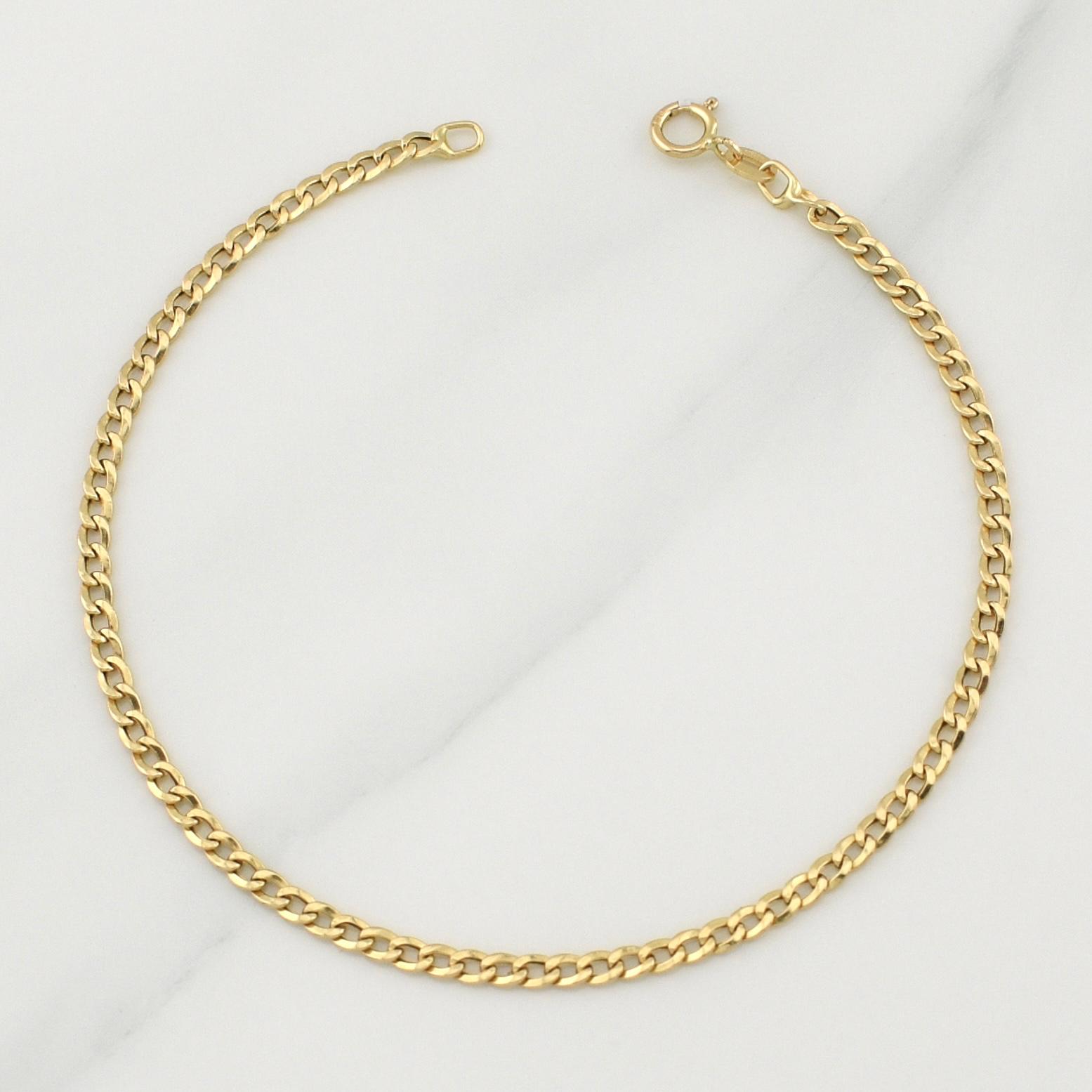 Cuban Links Bracelet 1.1 g / 7 3/4 in / 2.4 mm 18K Yellow Gold