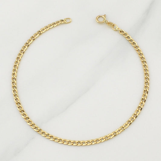 Cuban Links Bracelet 1 g / 7 1/2 in / 2.4 mm 18K Yellow Gold