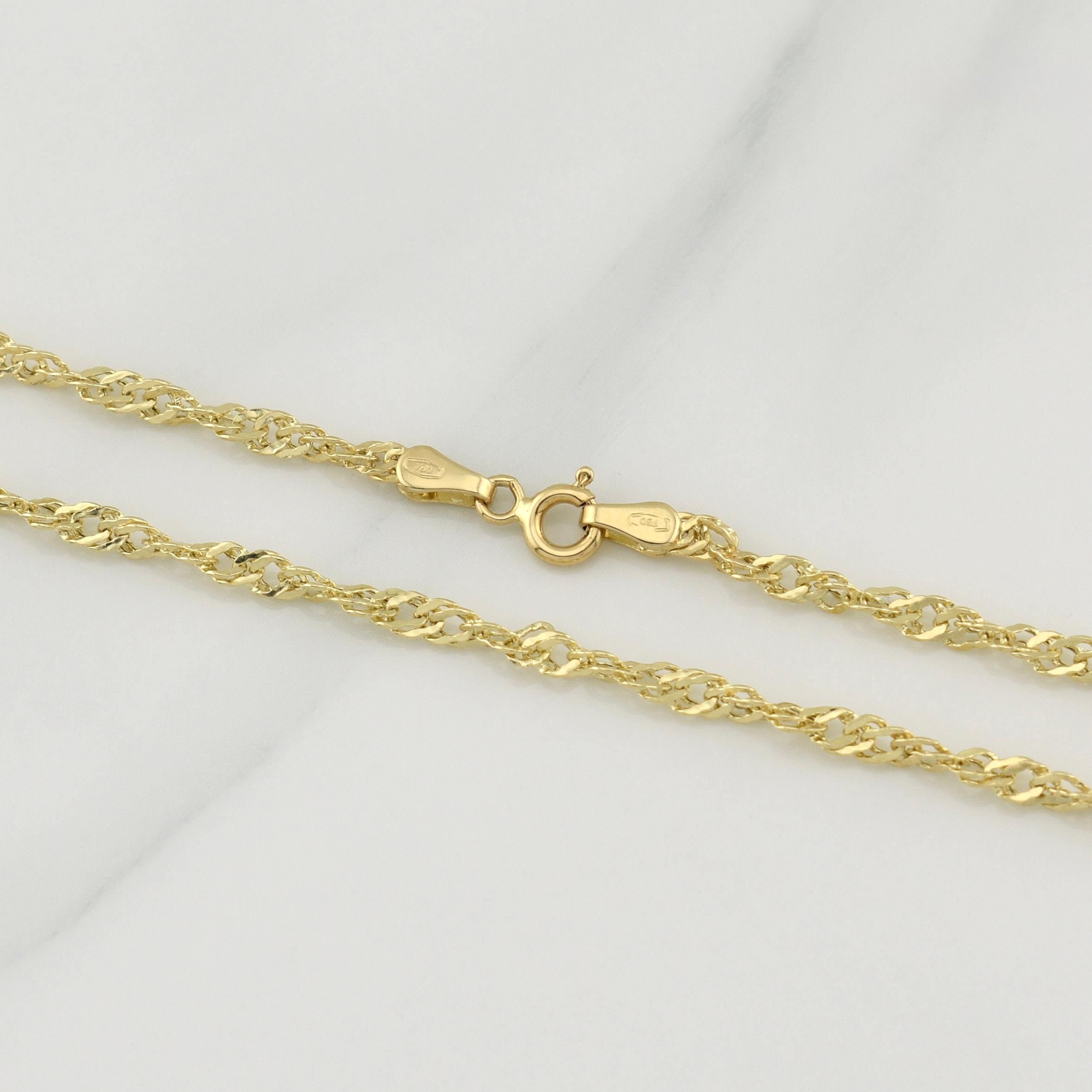 Singapore Chain 3 g / 19 3/4 in / 2.9 mm 18K Yellow Gold