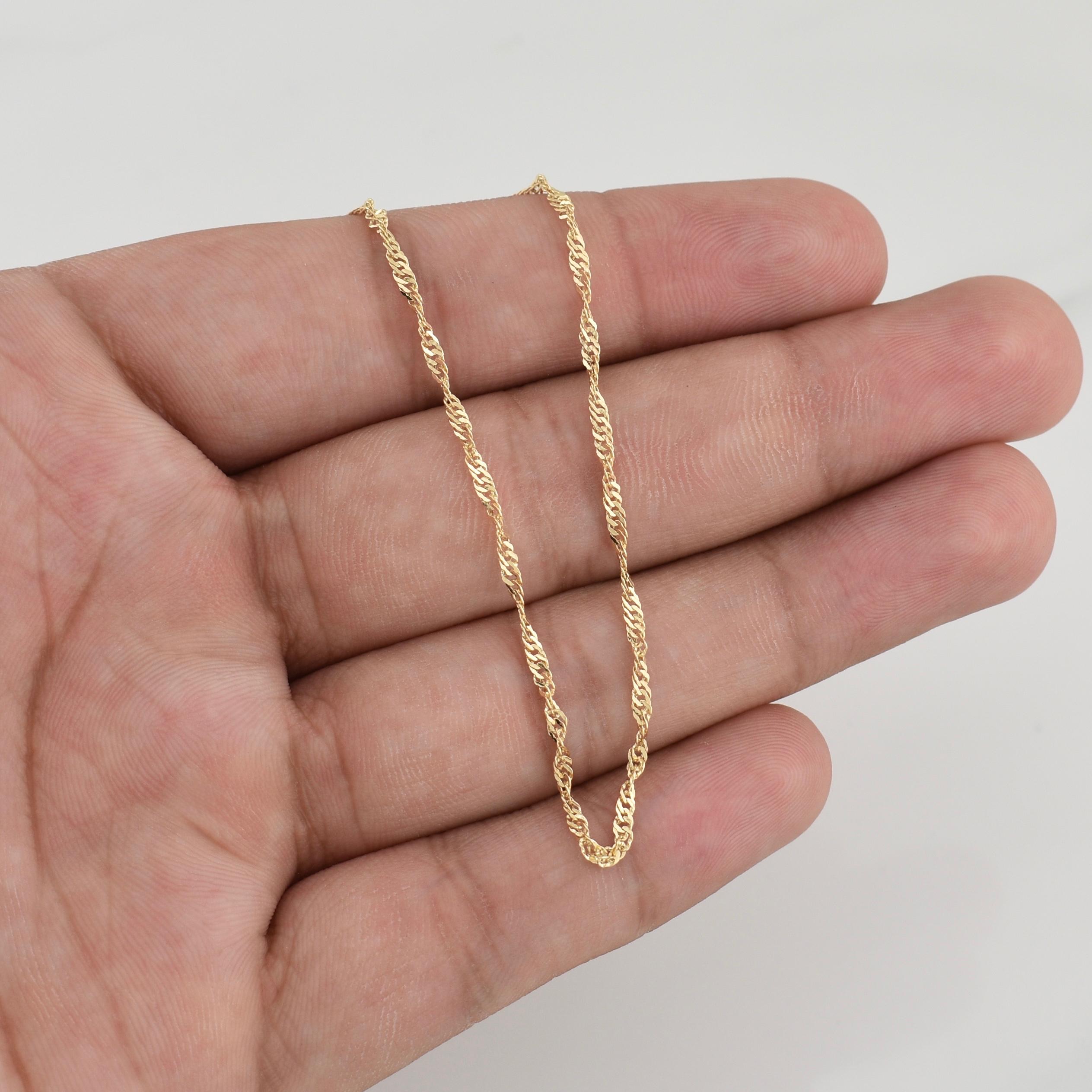 Cadena Singapur 1.65 g / 19 3/4 in / 1.9 mm Oro Amarillo 18K