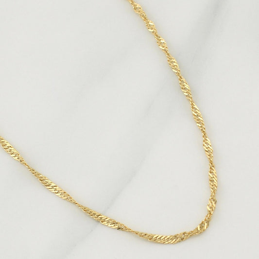 Singapore Chain 1.6 g / 19 3/4 in / 1.9 mm 18K Yellow Gold