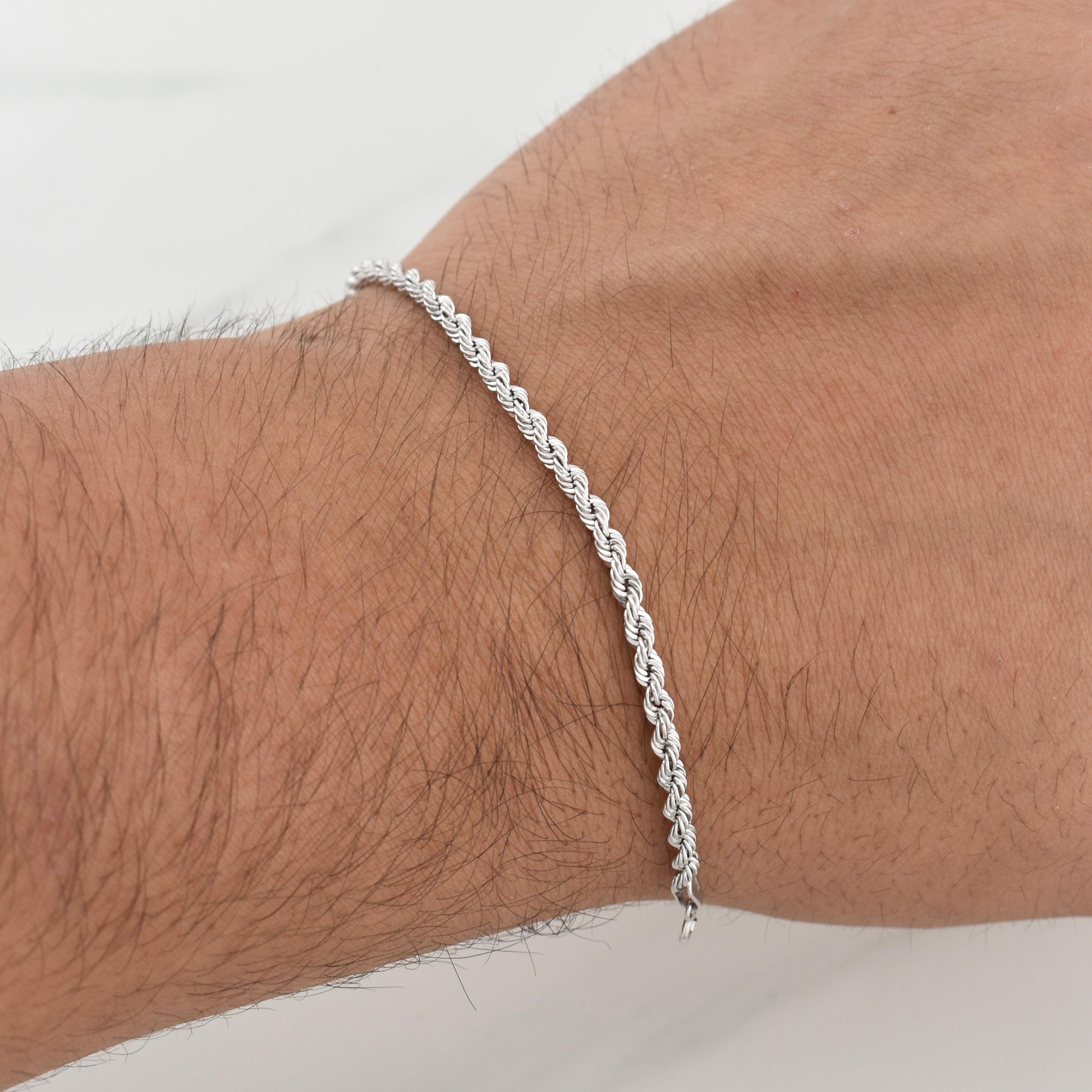 Rope Bracelet 1.85 g / 7 1/2 in / 2.75 mm 18K White Gold