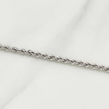 Rope Bracelet 1.85 g / 7 1/2 in / 2.75 mm 18K White Gold
