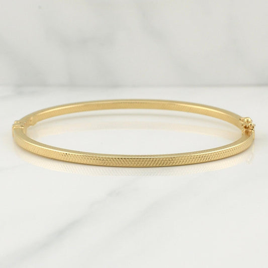 Pulso Aro Satinado 4.35 g / 7 1/2 in / 2.6 mm Oro Amarillo 18K