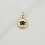 Pendant Turkish Eye 1 g / 3/4 in Yellow Gold 18K