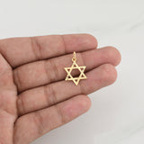 Pendant Star of David 1.1 g / 1 in Yellow Gold 18K