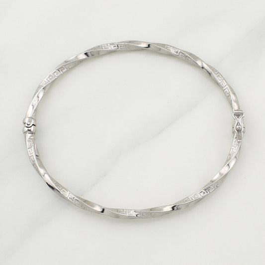 Pulso Aro Entorchado Tribal 4 g / 7 1/2 in / 3 mm Oro Blanco 18K