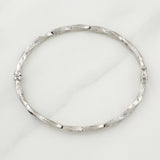 Bracelet Twisted Hoop Tribal 4 g / 7 1/2 in / 3 mm White Gold 18K