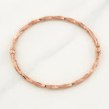 Bracelet Twisted Hoop Tribal 4.05 g / 7 1/2 in / 3 mm Rose Gold 18K