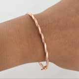 Bracelet Twisted Hoop Tribal 4.05 g / 7 1/2 in / 3 mm Rose Gold 18K