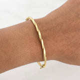 Bracelet Twisted Hoop Tribal 4.1 g / 7 1/2 in / 3 mm 18K Yellow Gold