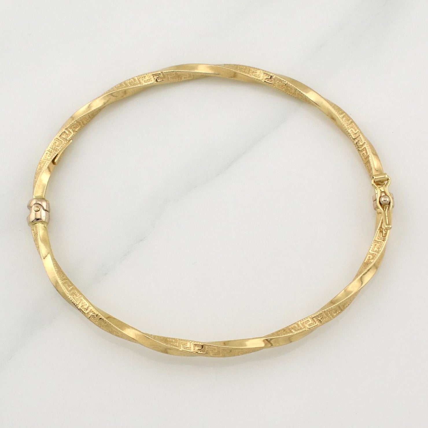 Bracelet Twisted Hoop Tribal 4.1 g / 7 1/2 in / 3 mm 18K Yellow Gold