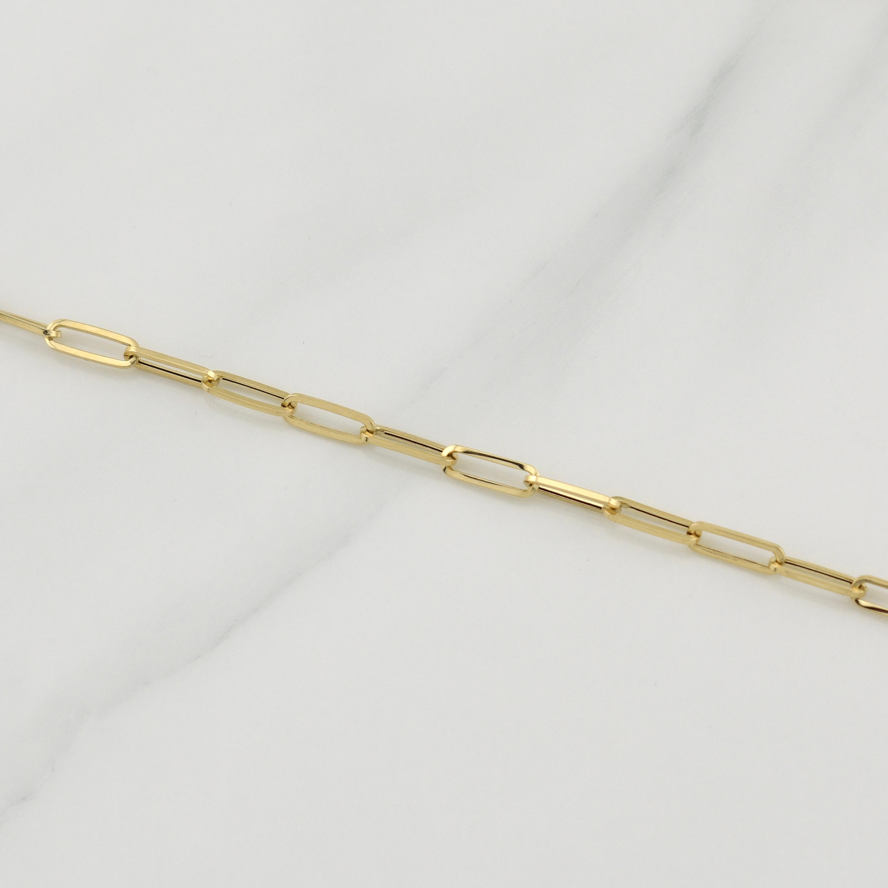 Paperclip Chain Lobster Claw Heart 4.1 g / 18 in / 3 mm Yellow Gold 18K