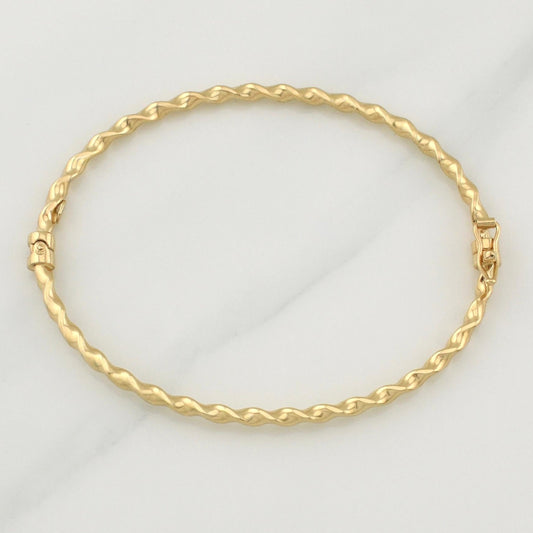 Pulso Aro Entorchado 3.6 g / 7 1/2 in / 2.5 mm Oro Amarillo 18K