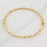 Pulso Aro Entorchado 3.6 g / 7 1/2 in / 2.5 mm Oro Amarillo 18K