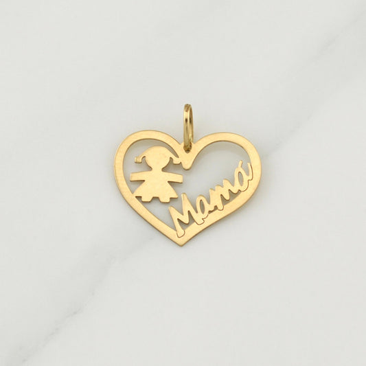 Dije Corazon Mama 1 g / 3/4 in Oro Amarillo 18K