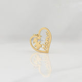 Pendant Heart Mom 1 g / 3/4 in Yellow Gold 18K
