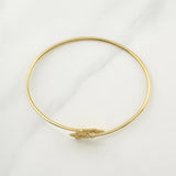 Bracelet Hoop Flower 3.85 g / 7 1/4 in / 1.5 mm Yellow Gold 18K