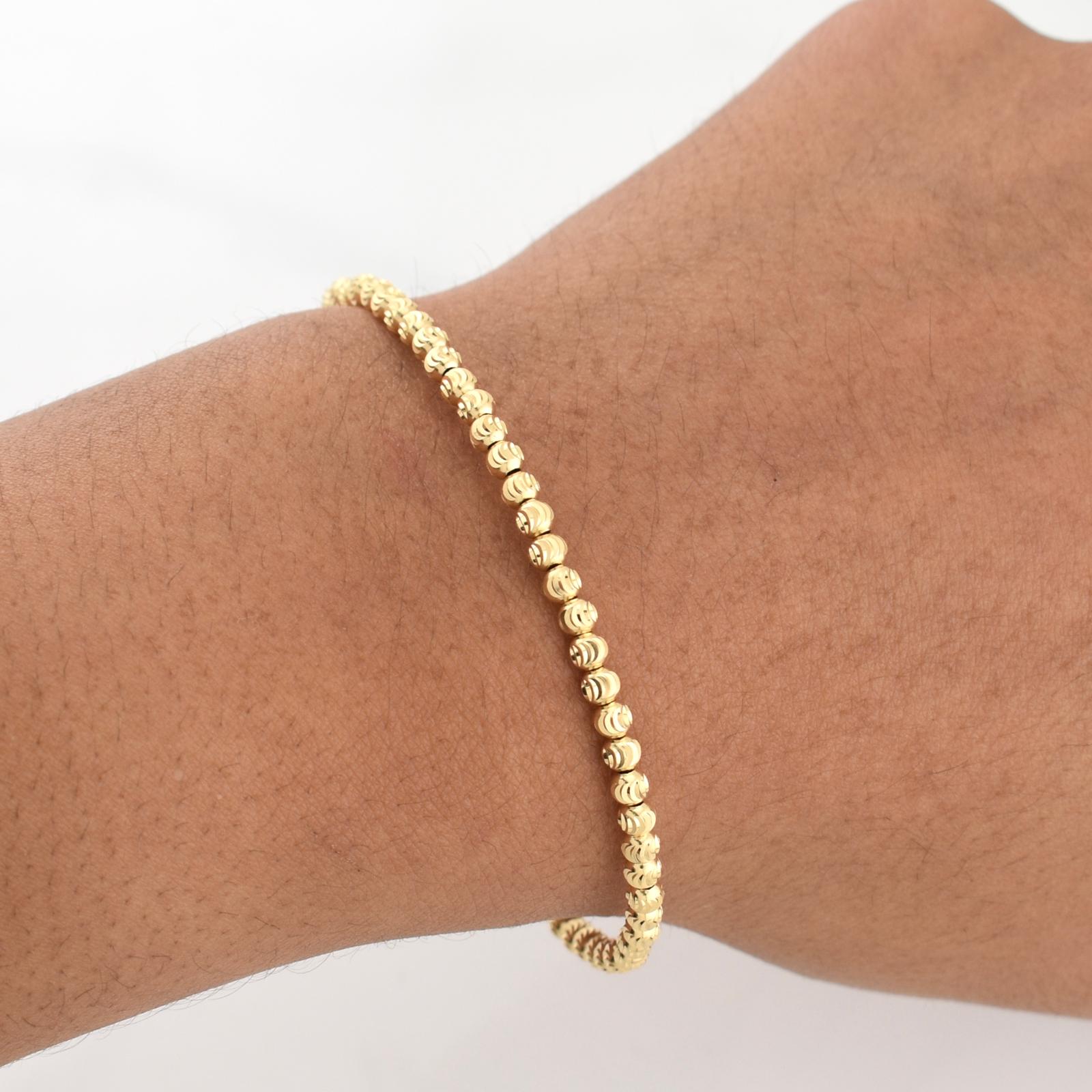 Pulso Modulable Militar Media Luna 6 g / 7 in - 8 in / 3 mm Oro Amarillo 18K