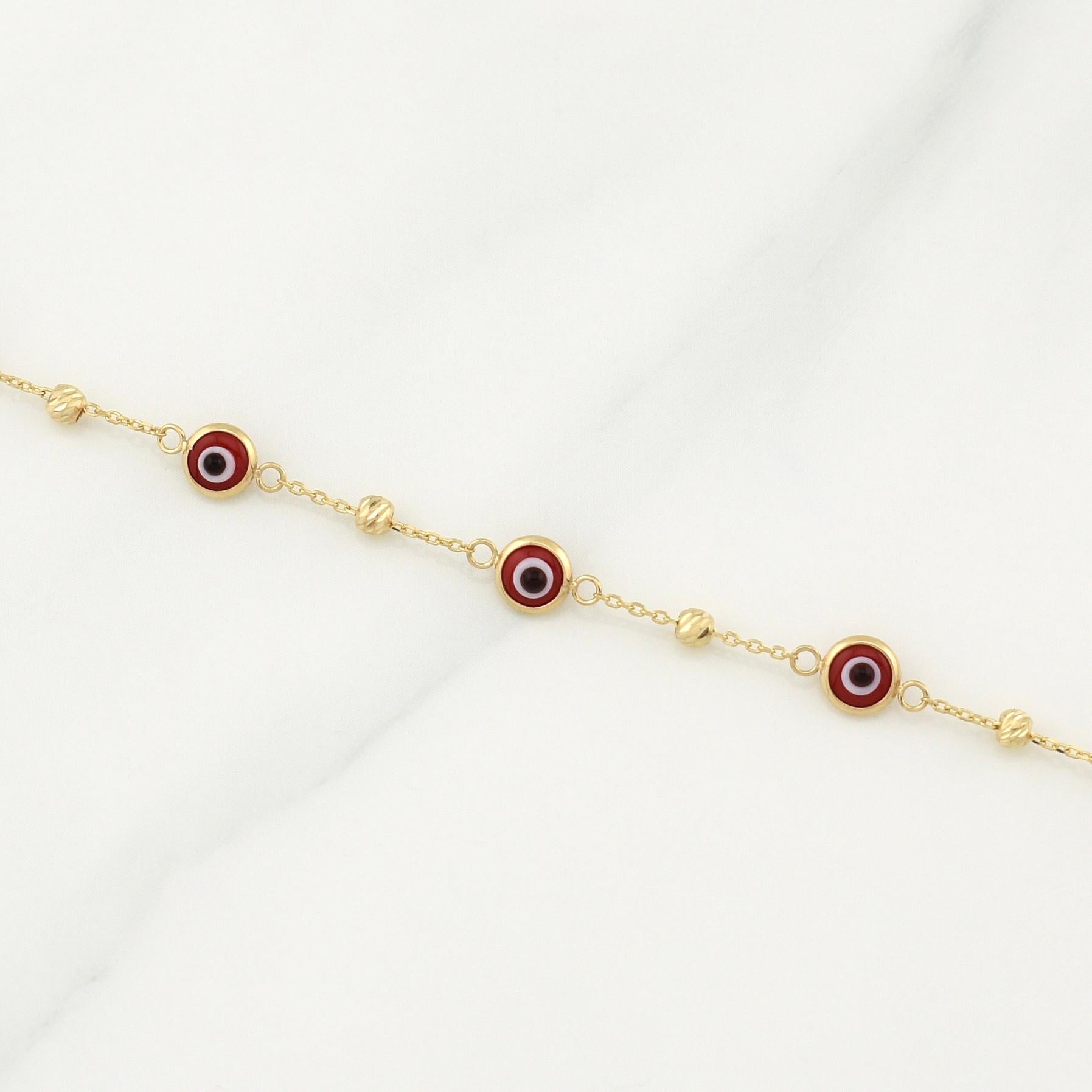 Pulso Modulable Aro Seguido Ojo Turco 1.95 g / 6 3/4 in - 7 1/2 in / 5 mm Oro Amarillo 18K