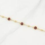 Pulso Modulable Aro Seguido Ojo Turco 1.95 g / 6 3/4 in - 7 1/2 in / 5 mm Oro Amarillo 18K