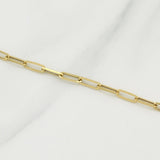 Paperclip Bracelet Lobster Claw Heart 2.55 g / 7 1/2 in / 3 mm Yellow Gold 18K