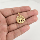 Dije Arbol De La Vida 2.1 g / 1 1/4 in Oro Amarillo 18K