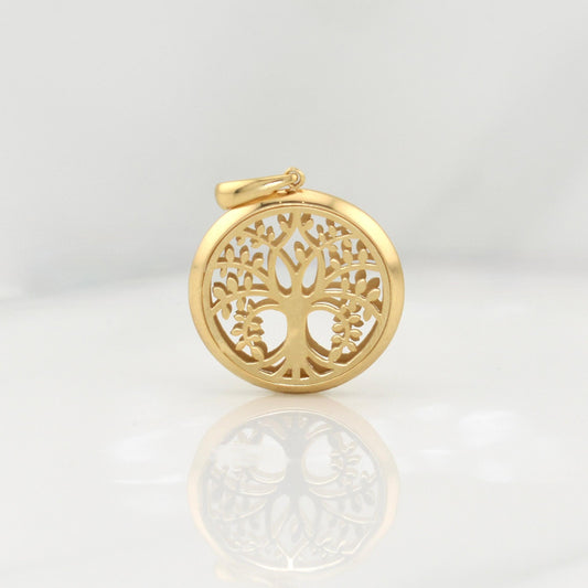 Dije Arbol De La Vida 2.15 g / 1 1/4 in Oro Amarillo 18K